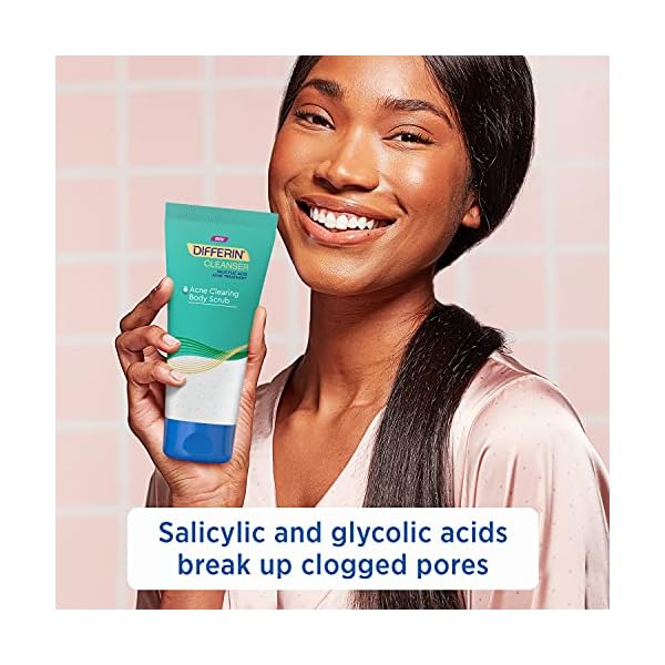 Differin-Body-Scrub-with-Salicylic-Acid-Acne-Clearing-Improves-Tone-and-Texture-Prone-Skin-on-Back-Shoulders-and-Chest-White-8-Oz Differin Body Scrub with Salicylic Acid Acne Clearing Improves Tone and Texture Prone Skin on Back Shoulders and Chest, 8 Oz (Packaging May Vary)