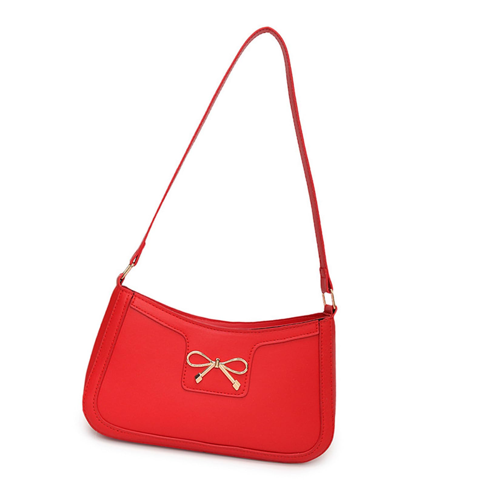 ZWWAAZHF Sophisticated Armpit Bag for Women Bows Handbag PU Leather Shoulder Bags Trendy Underarm Purse for Various Occasion PU Leather Bag