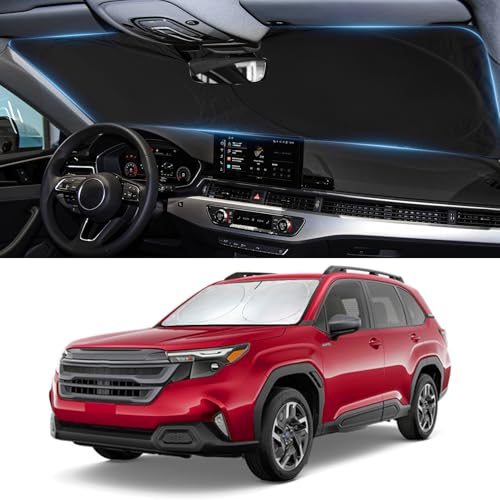 Image of Windshield Sun Shade for 2019-2025 2026 Subaru Forester Window Sunshade | Custom Fit Forester SUV Accessories Car Front Sun Visor Protector Foldable Blocks UV Rays