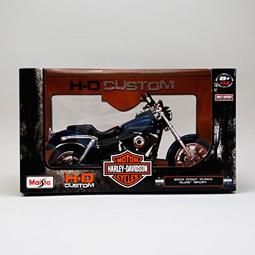 Maisto MST32321-HARLEY Davidson Dyna Super Glide Sport 2004 blau - Maßstab: 1:12