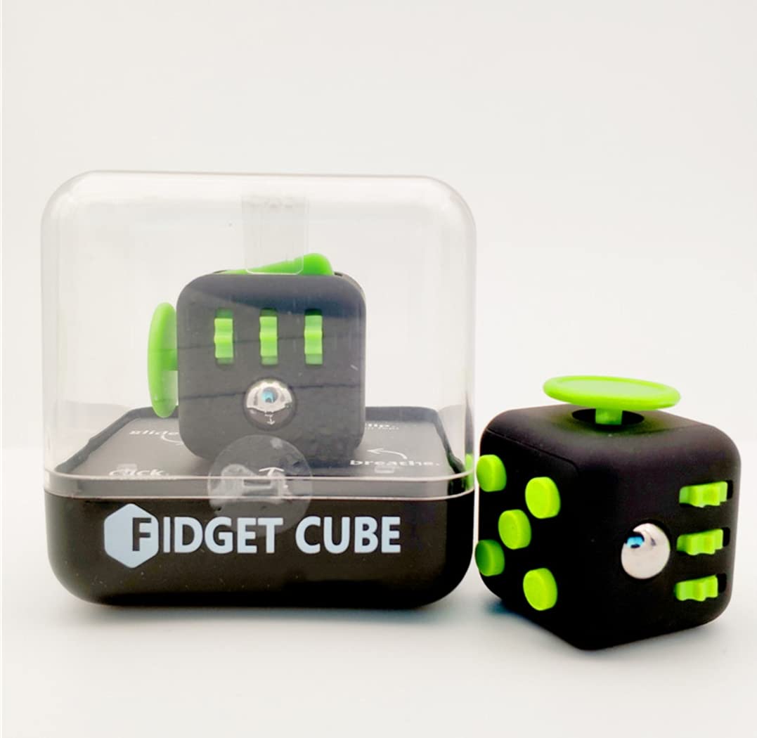 LYTDD Fidget Cubes Juguetes de descompresión para la ansiedad Descomprimir dados Negro Rojo Juguete de escritorio Adultos Alivio del Estrés Cubos Versión Dados Fidget Juguetes