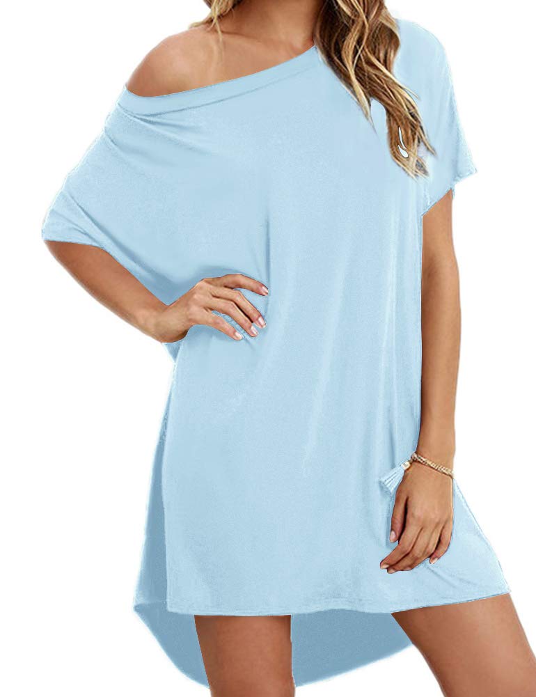 Haola Women Loose T Shirts Home Short Shirt Mini Dresses Tops