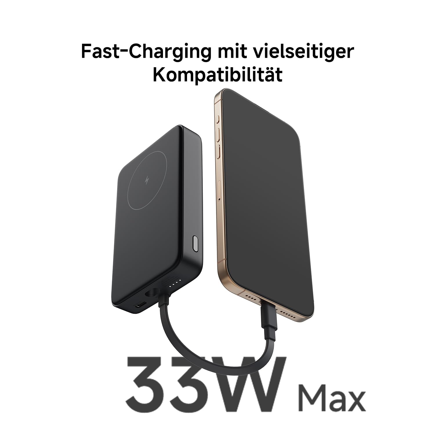 Xiaomi 33W Magnetic Power Bank 10000mAh, ultraschnelles Aufladen, große Kapazität，sofortiges kabelloses Laden, 2 Times for iPhone 16 Pro, Starke 13N Magnetkraft, Magsafe für iPhone 16 15 14 13 12