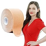 Haruto BB UP Boob Tape, Breast Lift, Push up Bra Tape for Large Breasts A-G Cup Sweatproof Chest Tape(beige)