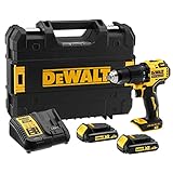 Materiales resistentes DeWalt DCD709S2T-QW - Taladro Percutor sin escobillas XR 18V 13mm 65Nm con 2 baterías Li-Ion 1,5Ah y maletín TSTAK, Arándano