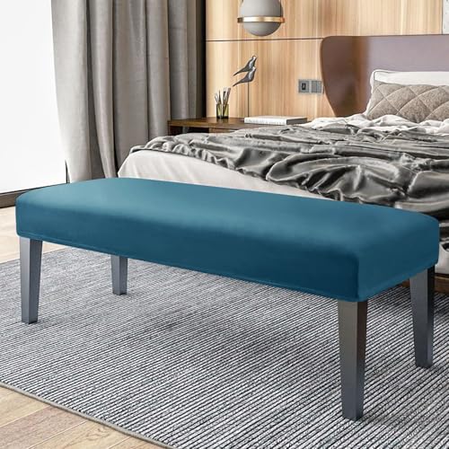 ZRCYXDW Velours Housse De Banc De Salle à Manger, Rectangulaire Housses De Banc De Salle à Manger Doux Extensible Housses De Tabouret De Piano Couverture De Banc-Bleu-B-112-150cm(44.1-59.1in) - Les Beatles, Paul McCartney, John Lennon, RIngo Starr, George Harrison ZRCYXDW Velours Housse De Banc De Salle à Manger, Rectangulaire Housses De Banc De Salle à Manger Doux Extensible Housses De Tabouret De Piano Couverture De Banc-Bleu-B-112-150cm(44.1-59.1in) – Image 3