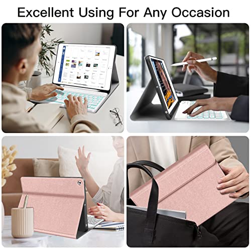 Funda con teclado para iPad 7ª generación perfecta para estudiar y trabajar en cafeterías 3