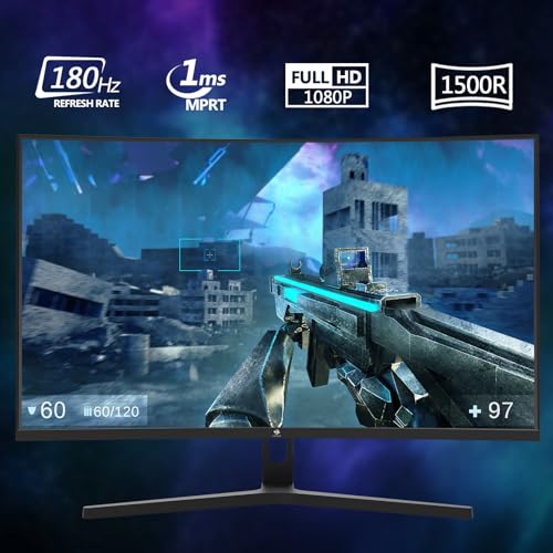 Z-Edge Gaming Monitor 27 Inch 180Hz 1ms MPRT IPS Panel 16:9, Full HD 1080P, 120% sRGB, 300cd/m² Brightness, FreeSync, DisplayPort & HDMI Port, Black - Image 2