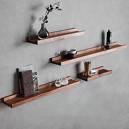 Teerwere Floating Shelf Wall Mount Rustic Wood Shelves Floating Shelves Set Of 4 For Bedroom Living Room Bathroom Kitchen Hanging Wall Frame Swing Storage Rack (Color : Brown, Size : 100X14Cm) #TOP20