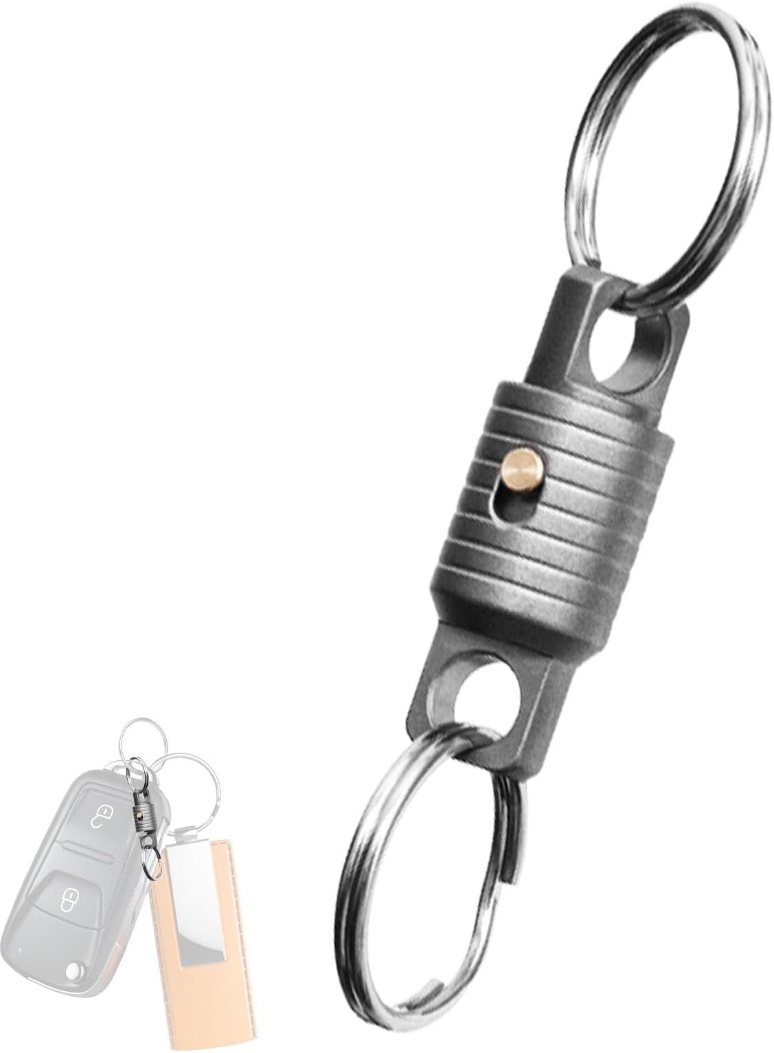 Quick Release Key Chain,Heavy-Duty Key Ring Connector Double-End Swivel Keychain | Metal Car Key Holder Pull Apart Key Rings Detachable Keychain Clip for Women Men
