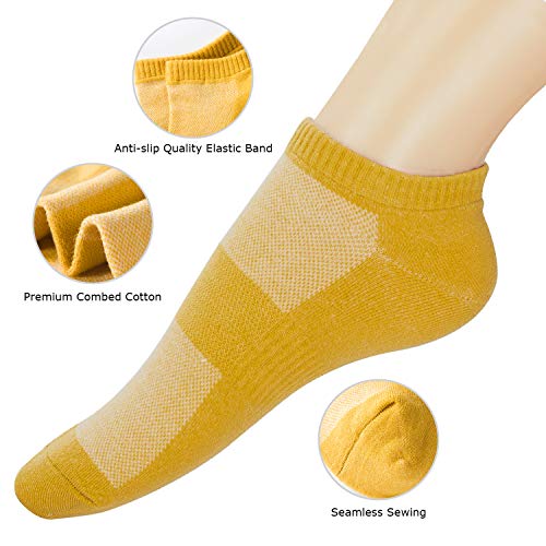Athletic Low Cut Cotton Casual Walking Ankle Socks for Women No Show Socks - Thumbnail 5