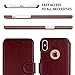 LUPA Legacy Compatible with iPhone Xs Max Wallet Case -Slim & Lightweight, for i-Phone Xs Max Flip Case with Credit Card Holder Wallet Case for Women & Men, Burgundy