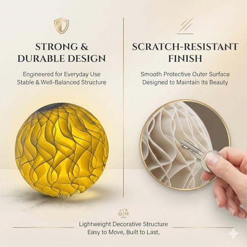 Image of USB Powered Decorative Table Lamp with Warm Yellow 10W LED - Ambient Night Light for Bedroom, Living Room, Desk & Home Decor | Eco-Friendly Warm Glow Lamp (IRIS)