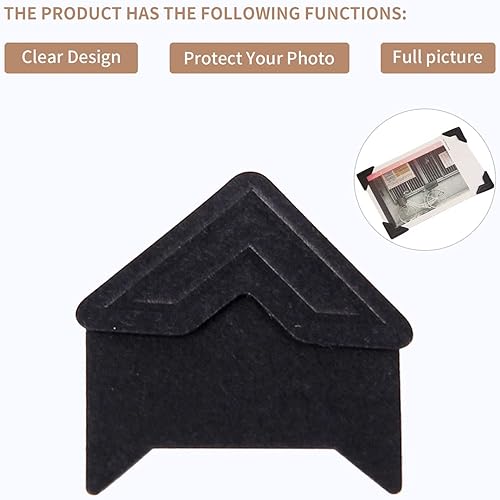 Miniatura 15 de GOONAVI 10 hojas de 240 esquinas de fotos doradas brillantes sin ácidos, montaje autoadhesivo para suministros de álbumes de recortes de boda, álbum