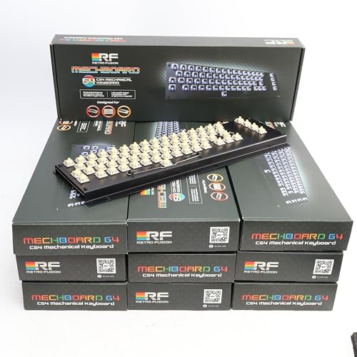 Clavier mécanique Mechboard 64 ravivez la nostalgie du Commodore 64 avec des LED bleues