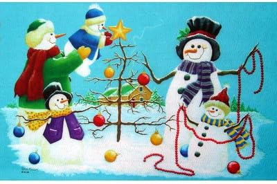 Seasonal Holiday Snowmen Doormat