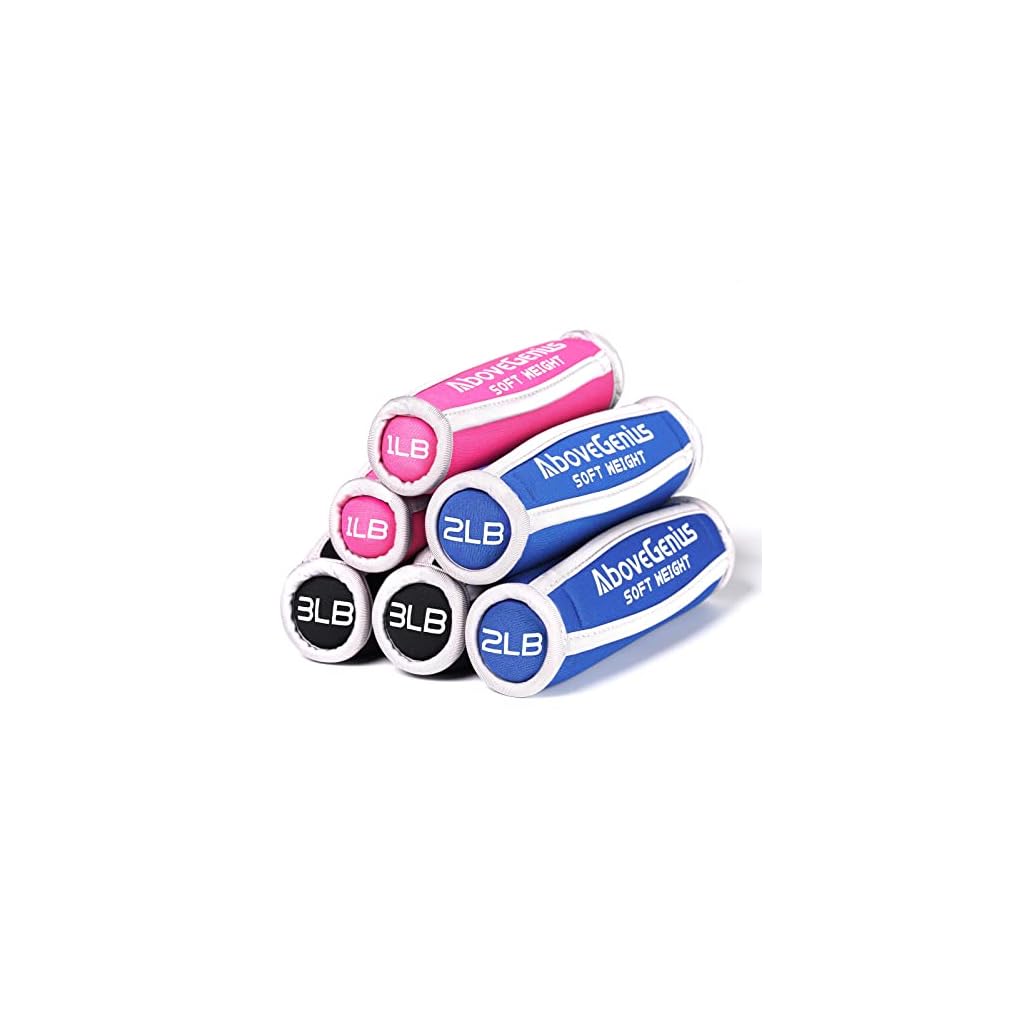 AboveGenius-Hand-Weight-Set-for-Women-Men-3-Pair-of-Hand-Weights-123-LB-Included-Soft-Dumbbell-Walking-Weight-Sets-with-Hand-Strap-for-Running-Jogging-and-Physical-Therapy