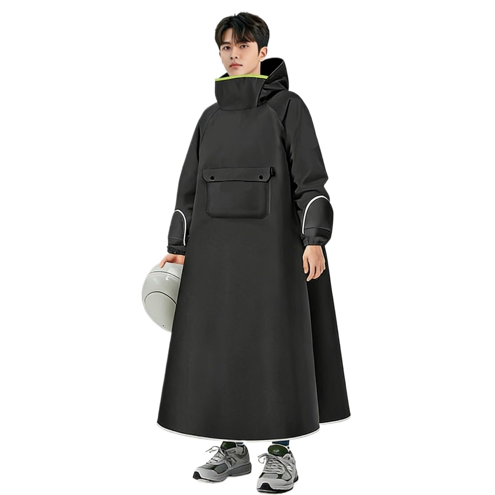 Capa de Lluvia Reutilizable Chubasquero Largo For Bicicletas Poncho De Lluvia Cuerpo Entero For Ciclismo Al Aire Libre Ropa de Agua para Exteriores