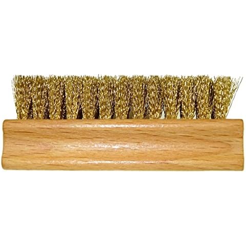 DELARA Suede brush made of wood with brass bristles Cover