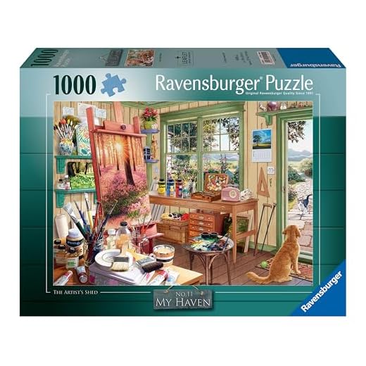Ravensburger - Puzzle Adulte - Puzzle 1000 pièces - Le cabanon de L'Artiste​ - Adultes et Enfants à partir de 14 Ans - Puzzle de qualité supérieure - Détente & Relaxation - 12001100