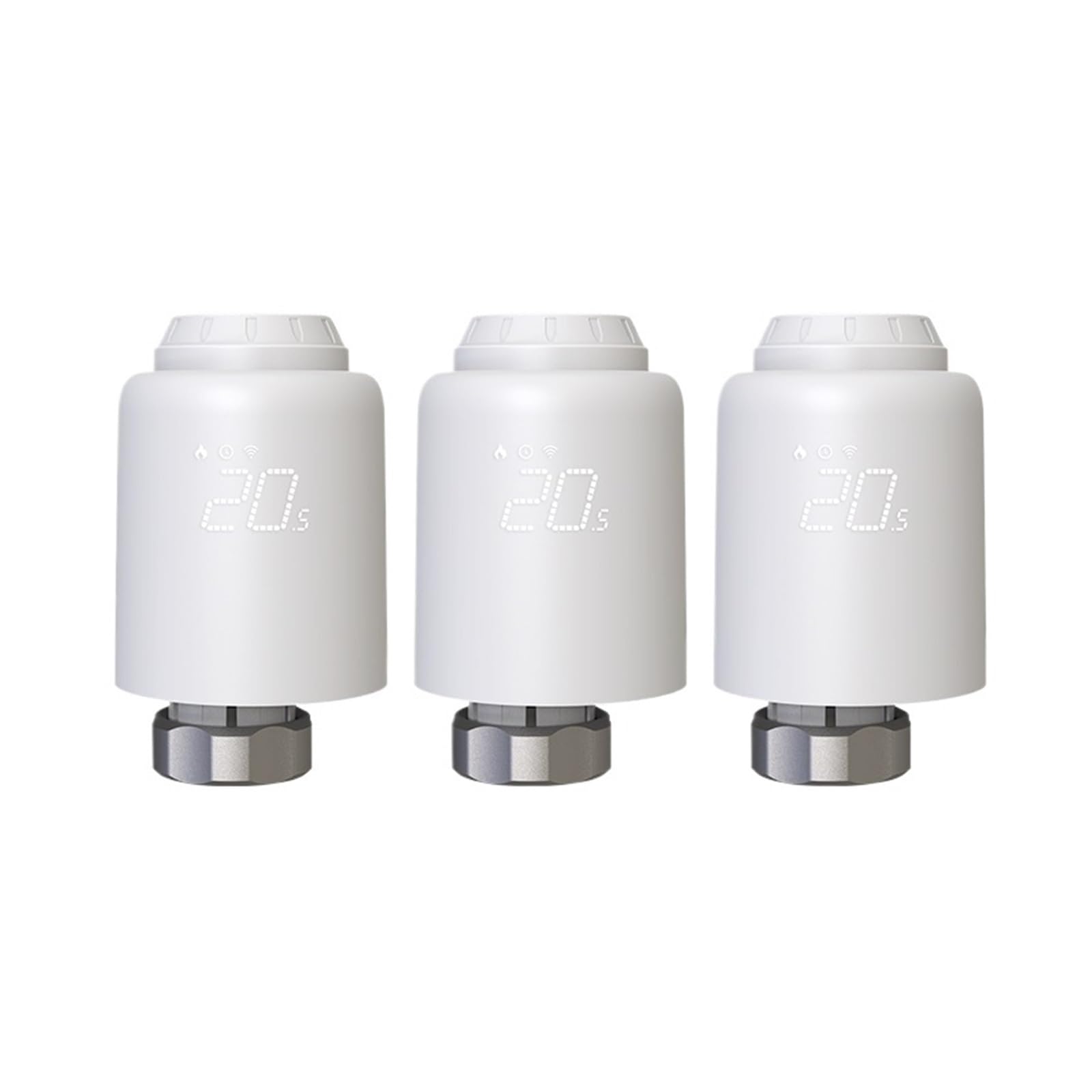 Tuya Zigbee 3.0 Thermostatkopf for Heizkörper, Zigbee-Thermostat, Temperaturregler for, Sprachsteuerung Automatische Regelung(TRV601Z 3PCS)