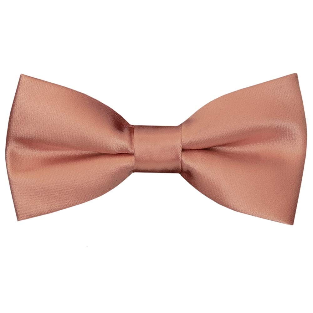 TIES R US Pre Tied Rose Quartz Satin Boys Bow Tie Age 4-7