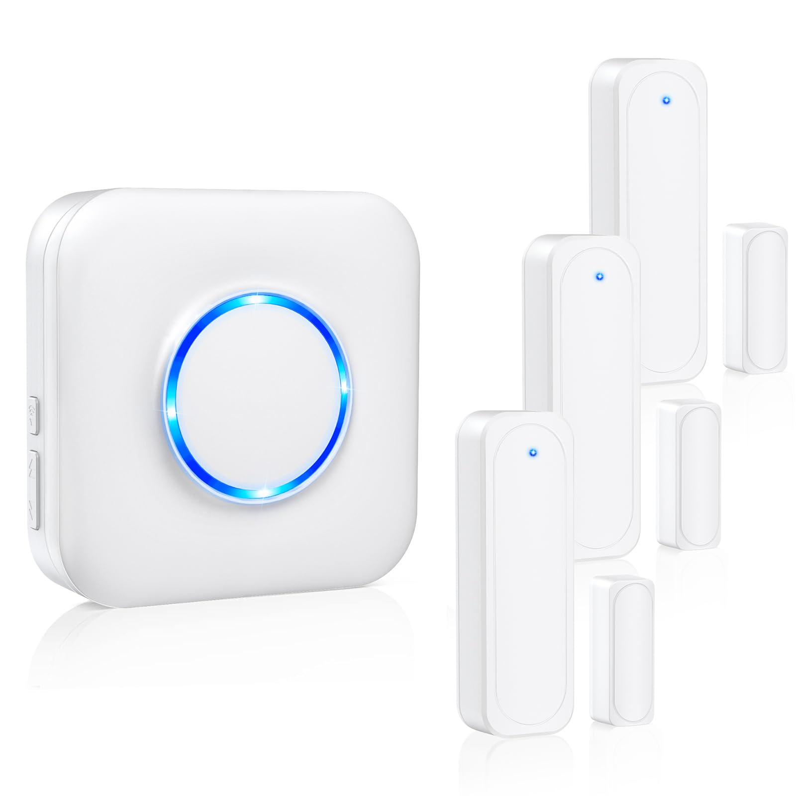 Satisure Wireless Door Chime Open Contact Sensor Alarm Chime with 6ft Range, 58 Ringtones, 5 Volume Levels, LED Indicators (1 Receiver and 3 Sensors)