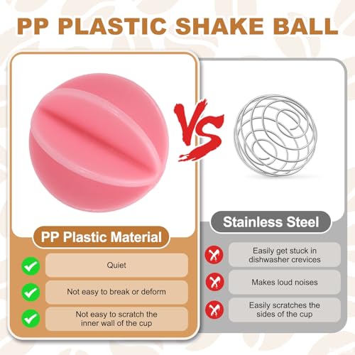 Boule shaker plastique pour mélanger protéines et boisson sportive - Lot 10 pièces 3.8cm