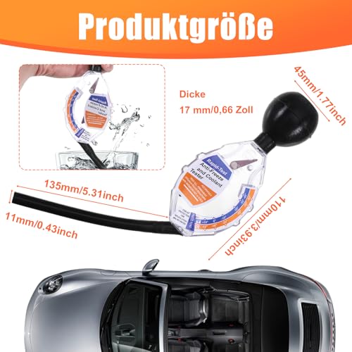 Kfz Frostschutzprüfer Profi, Auto Kühlmittel Tester, Frostschutz Tester Bis Zu -43°C, Kühlerfrostschutz Messgerät, Kühlwasser Messgerät, Auto Frostprüfer Detektor Densitometer Zubehör