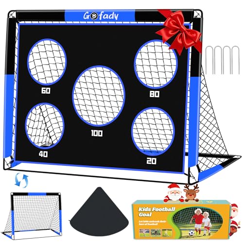 Portería de Fútbol para Niños, 2 en 1 Pop Up Porterías de Fútbol con 5 Disparar y Bolsa de Transporte, Equipos de Entrenamiento de Fútbol Jardín Interior y Exterior (Azul, 120 * 90 * 90CM) Portería de Fútbol para Niños, 2 en 1 Pop Up Porterías de Fútbol con 5 Disparar y Bolsa de Transporte, Equipos de Entrenamiento de Fútbol Jardín Interior y Exterior (Azul, 120 * 90 * 90CM)