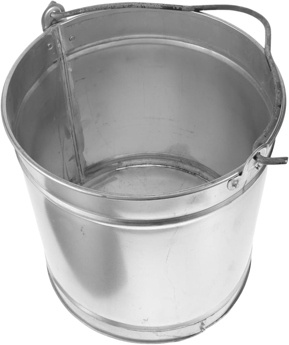 Vintage Bucket Handles Large Capacity Metal Water Container for Camping and Garden Use