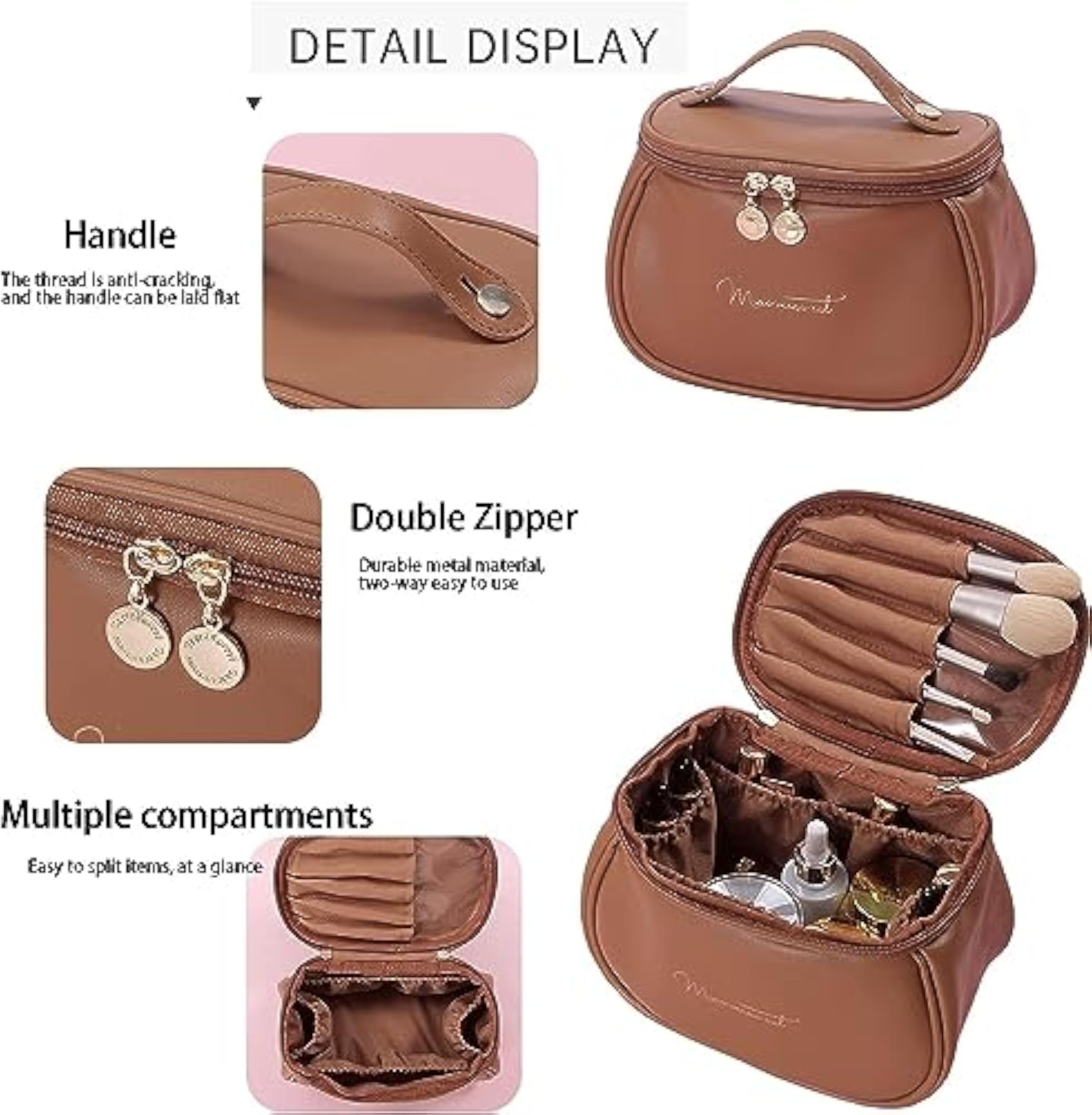 Professional Leather Cosmetic Makeup Kit Storage for Women