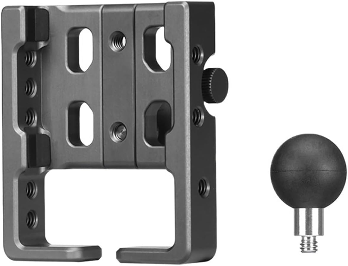 Aluminum Alloy Motorcycle Phone Holder with 25mm/17mm Ball Handlebar Cell Clip Compatible with ATV/UTV Bike Bicycle Motorbike(CPC-07SA)