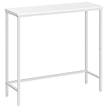 HOOBRO Consolle Ingresso, 75 cm Tavolo Console Stretto, Piccolo Tavolo per Decorazioni, Tavolino da Divano, Corridoio, Soggiorno, Assemblaggio Semplice, Bianco EWW75XG01
