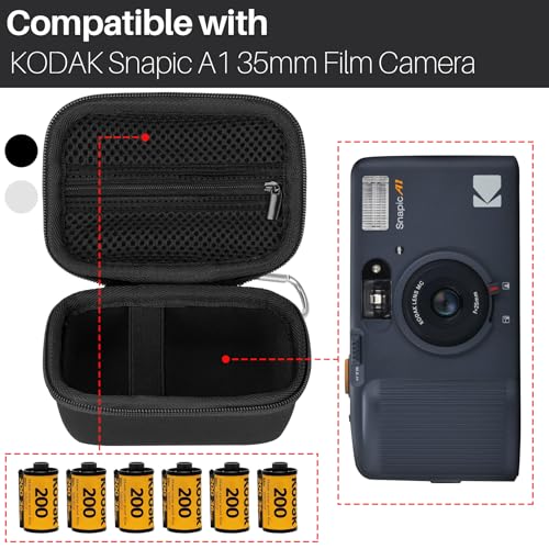 Funda Lebakort para cámara Kodak Snapic A1 color blanco marfil miniatura 3