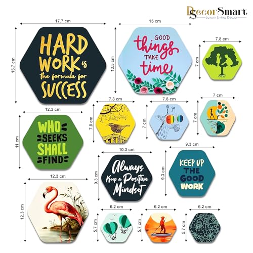 Image of Decor Smart Motivational Wooden Wall Art | Living Room Decoration | Positive Mindset Accent | Home Decor Decorative Artwork | Inspirational Quotes Wall Hanging | Success Growth Sticker Panel (WPS 211)