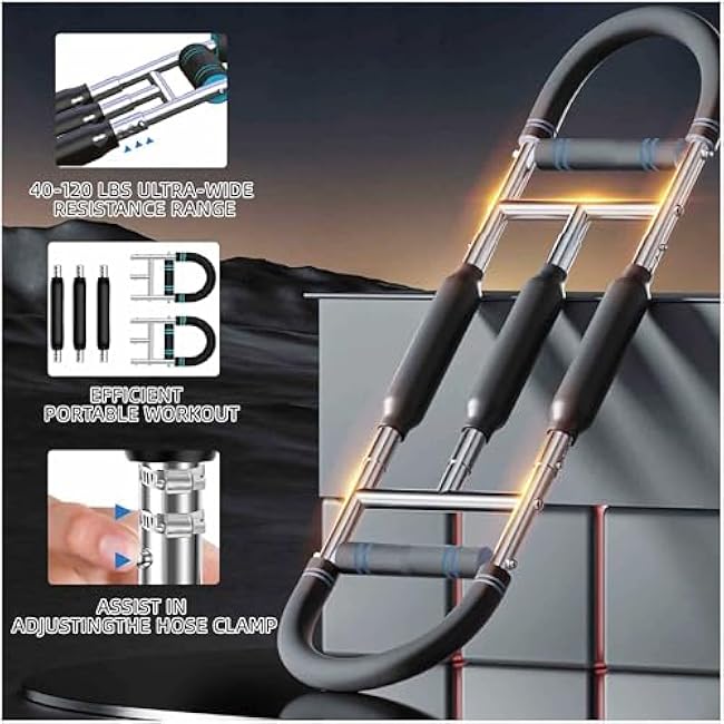 Twister Arm Trainer,Adjustable 40-220lb Chest Workout Equipment Power Twist Arm Trainer,Forearm Strengthener,Portable Twister Arm Workout for Home Fitness