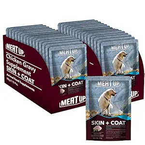 Meat Up Chicken Gravy Supplement, Skin+Coat- 80g, Pack of 15 ( Buy 1 Get 1 Free)