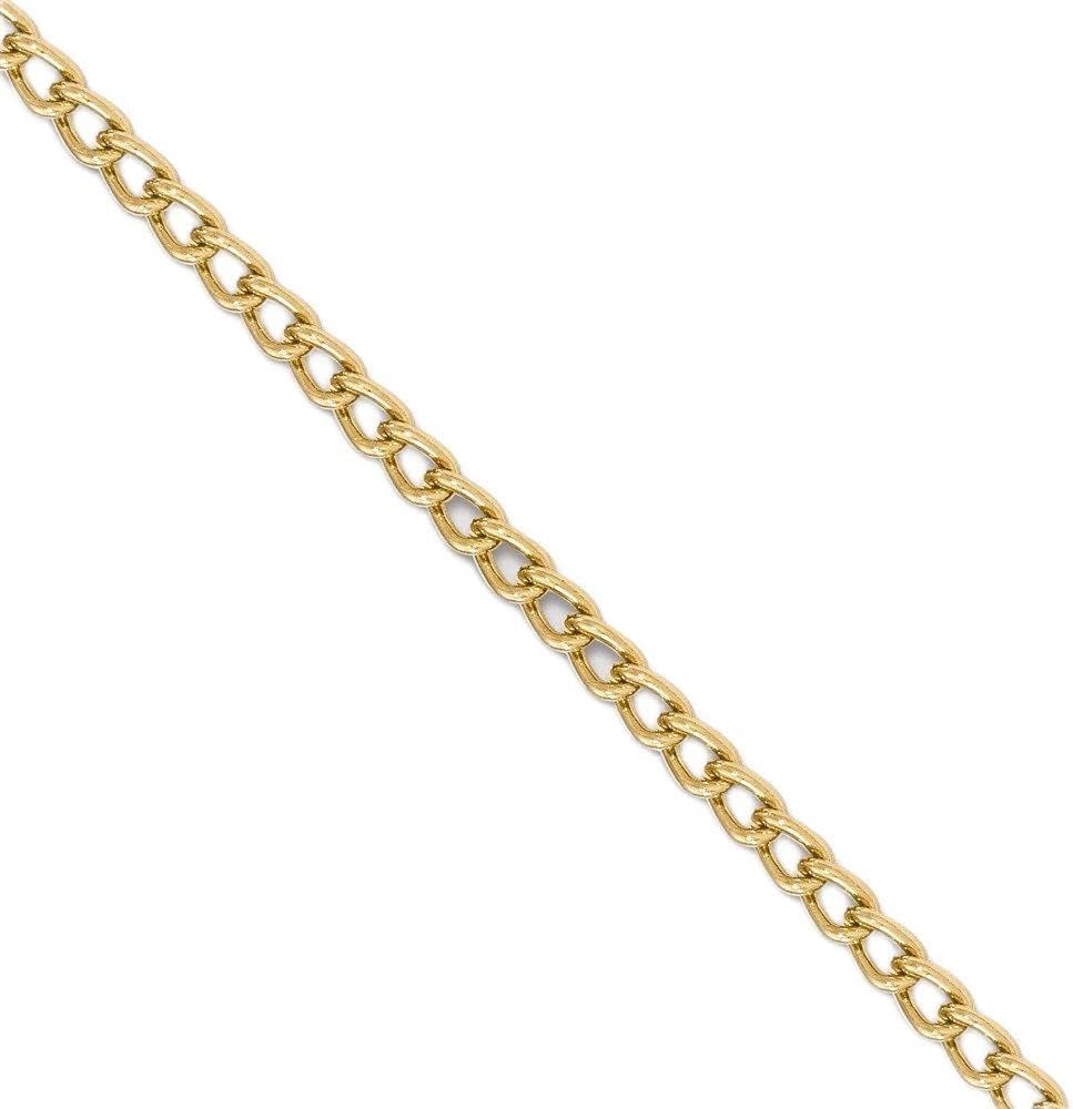 Jewels By Lux Silver-Tone Steel 3.25mm Curb Pocket Watch Chain