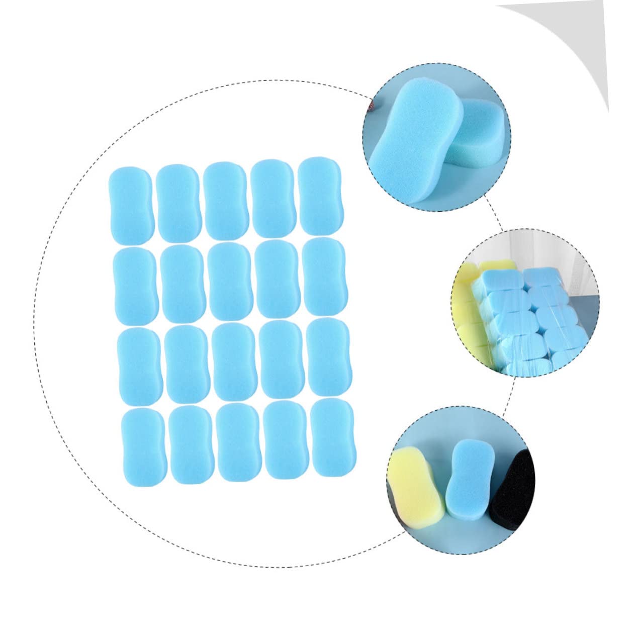 20pcs Hair Removal Brush Men Sponge Brush Beard Barber Duster Hair Cleaning Soft Sponge for Barber Tools Barbershop