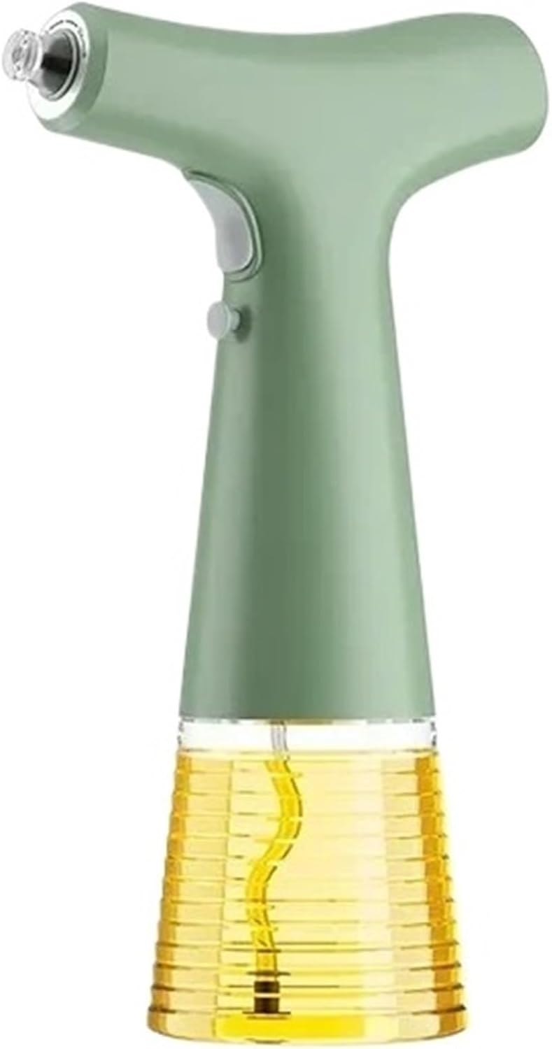 Oil Spray Bottle, Electric Oil Spray Bottle Spraying Fine Mist Columnar Household Control Kitchen Pressurized Watering,for Salad Making, Baking(Green)