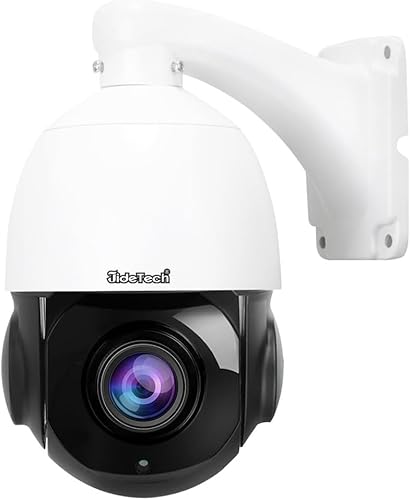 JideTech Cámara de seguridad PTZ IP PoE de 200X con zoom híbrido 4K 8MP para exteriores, cámara de vigilancia domo de seguimiento automático,