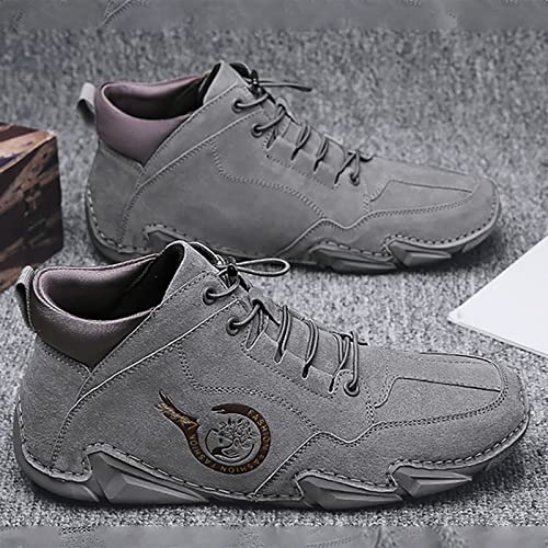 Bottes High Top pour hommes chaussures d'extérieur grises de printemps en taille 43 EU