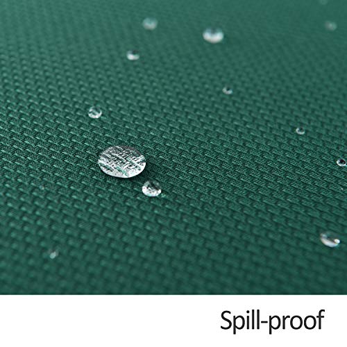 Image of maxmill Rectangle Textured Tablecloth Waterproof Spillproof Wrinkle Free Table Cloth, Kitchen Dining Tabletop Decoration, Fabric Table Cover for Outdoor and Indoor Use, 52 x 70 Inch, Hunter Green