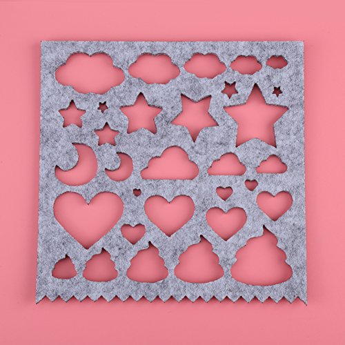 Hongzer Felting Mold, 7pcs/Set DIY Needle Felting Applique Mold Felt Template Beginner Craft Tool - Thumbnail 4