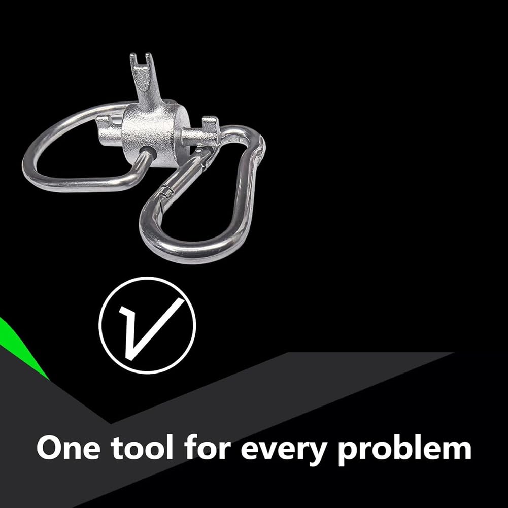 Chiave Universale Per Tappi Di Bloccaggio Refrigerante HVAC - 3 In 1, Con Portachiavi A Molla, Per 410A E R22