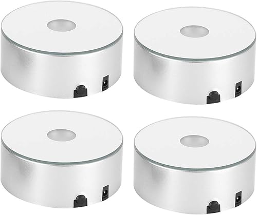 Miniatura 6 de Base de luz LED, base de pantalla LED, 4 piezas, base de luz para arte de bolas de cristal, soporte de exhibición LED, suministros de decoración del