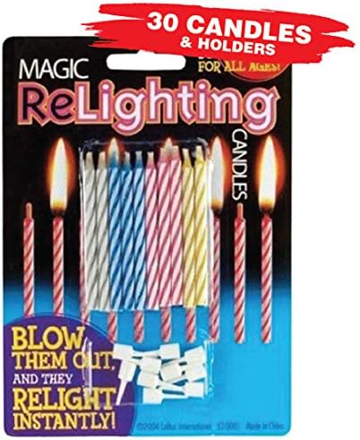 Magic Relighting Birthday Candles (30 Candles Per Package)