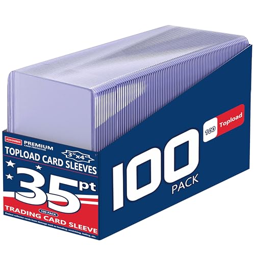 100 Toploaders 35pt 3x4 Clear Hard Plastic Card Sleeves (Only 100 Hard)