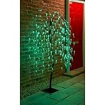 Dual Function 5ft Solar Powered 240 LED Light Tree Weeping Willow Outdoor Garden Pathway Decor.